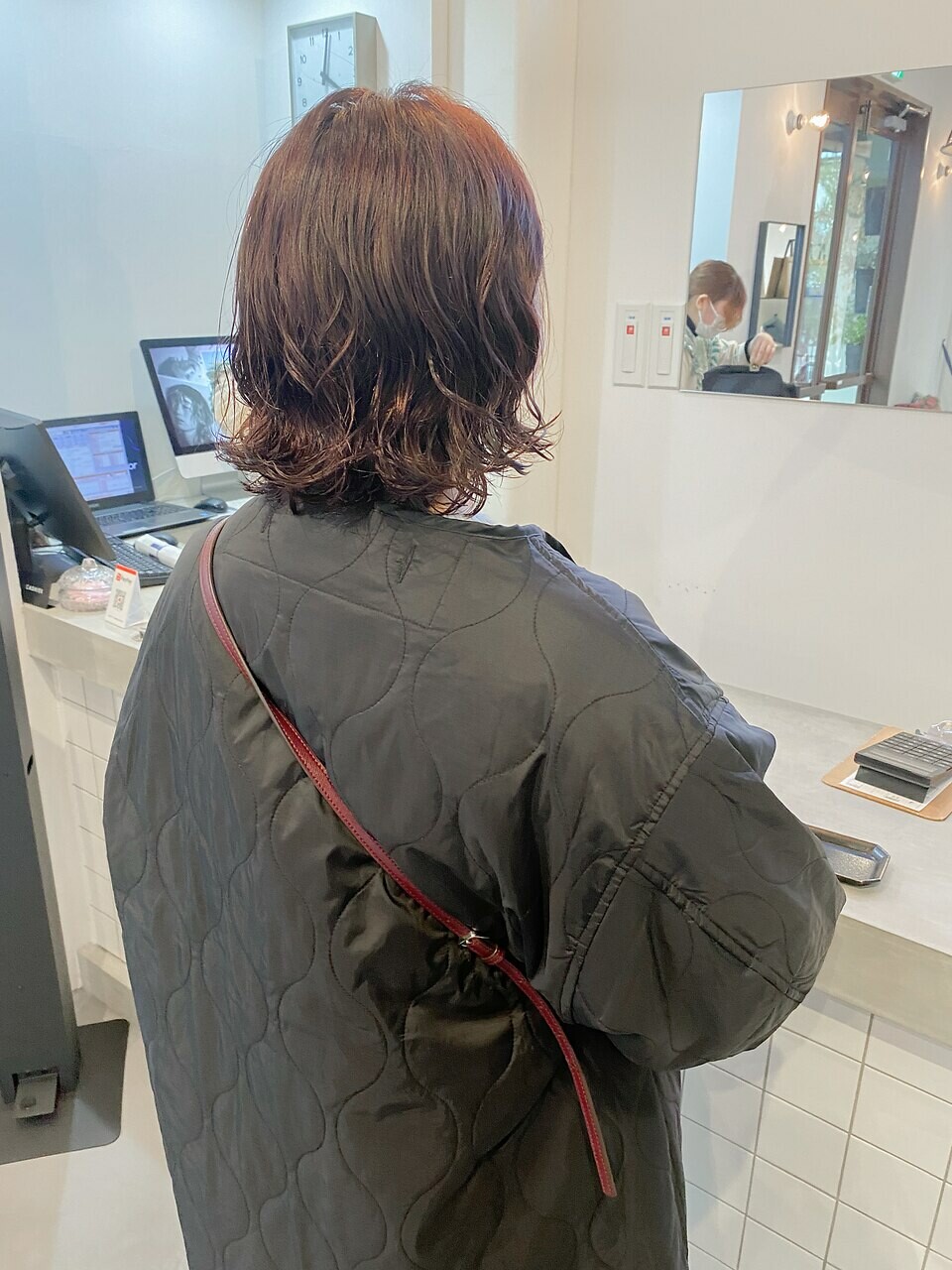 切りっぱなしボブ×デジタルパーマ